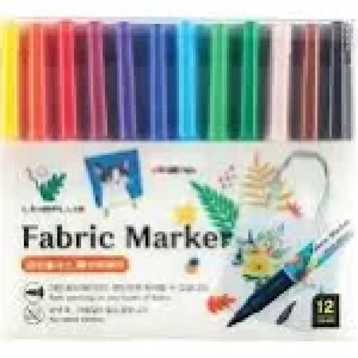 Lineplus Fabric Marker Kumaş Boyama Kalemi 12 Renk