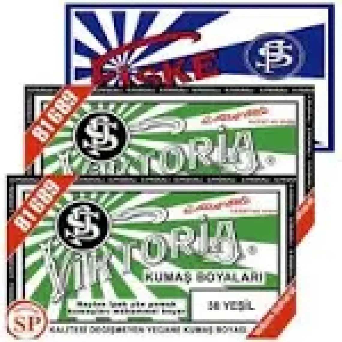 Viktoria Kumaş Boyası Yeşil 2Pk+Fiske Sabitleme  1Pk
