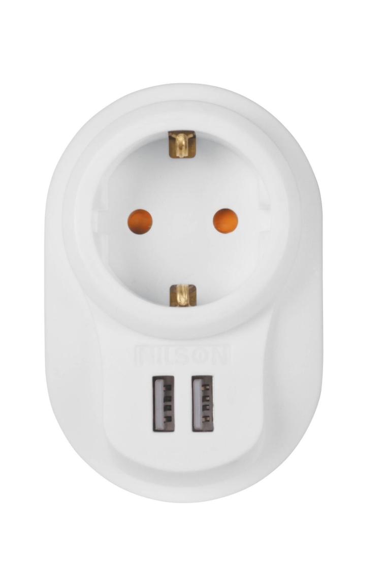 Tekli Akım Korumalı Priz 2'li Usb Hızlı Şarj