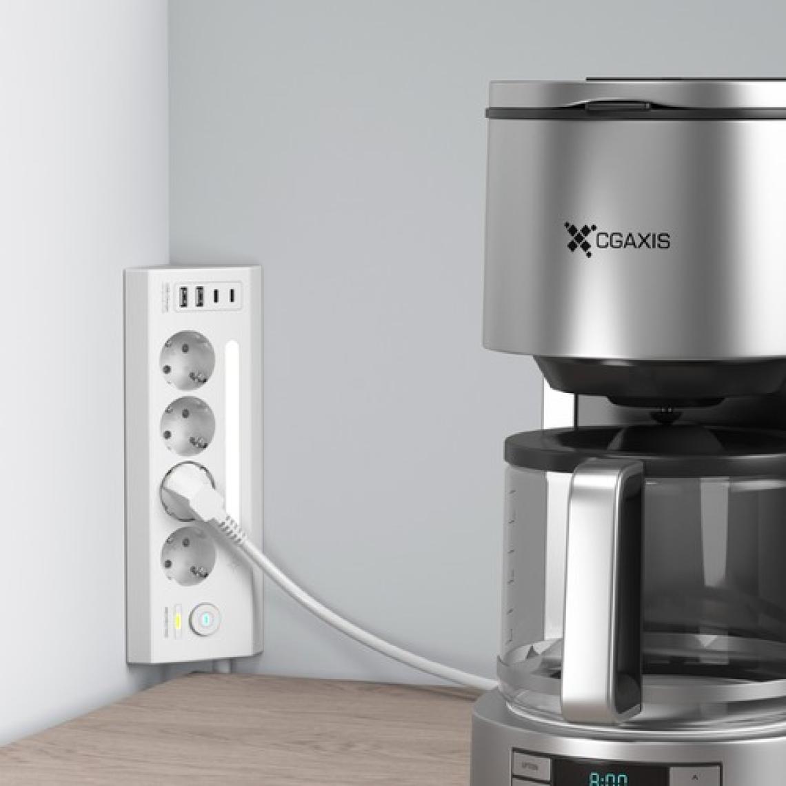 Fulltech Ftr-22 Gece Lambalı Akım Korumalı Çoklu Priz - Beyaz