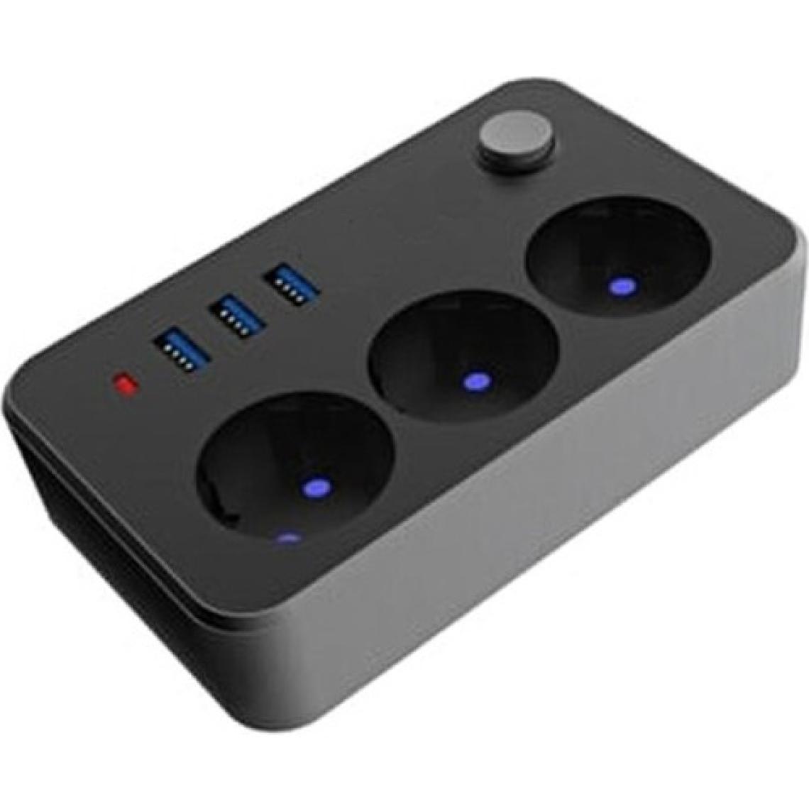Airstorr 2 Metre 3'lü Termal Akım Korumalı Priz 3-Usb