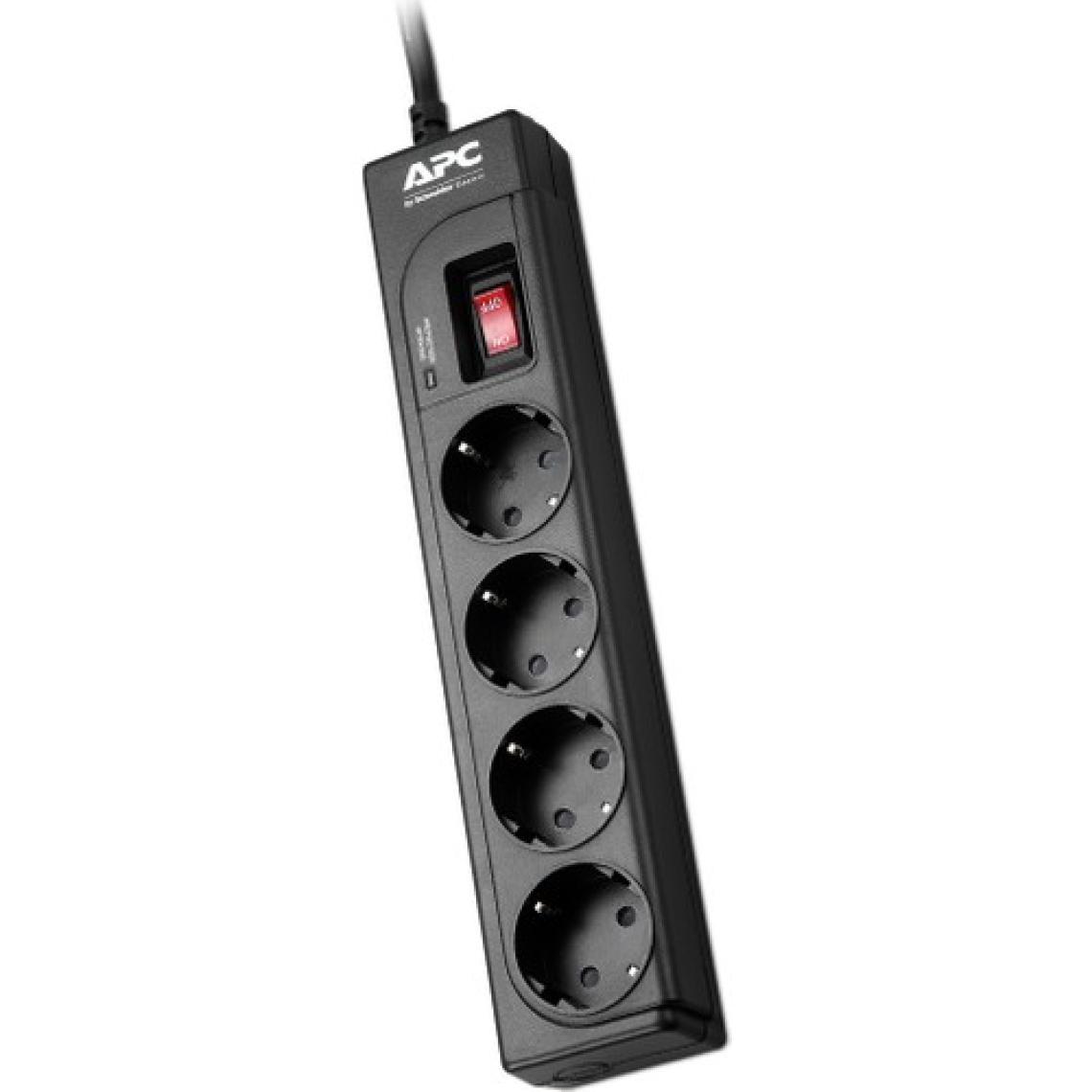 Schneider Electric APC P43B-RS 4 Çıkışlı Akım Korumalı Priz 918J Siyah