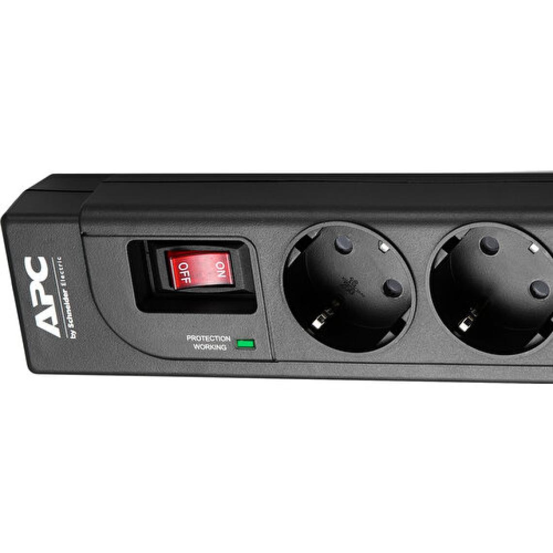 Schneider Electric APC P43B-RS 4 Çıkışlı Akım Korumalı Priz 918J Siyah