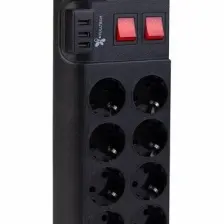 Fulltech Termal Akım Korumalı Isıya Karşı Dayanıklı 8'li Priz  Kablo Uzunluğu 2 mt 3 x Usb
