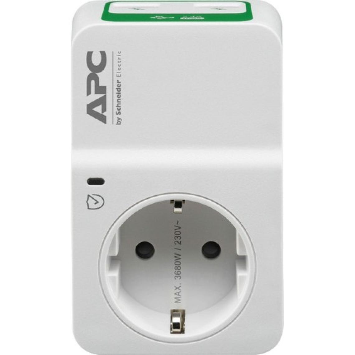 Schneider Electric APC Tekli Akım Korumalı Priz 2 USB'li PM1WU2-GR