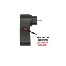 Fulltech Termal Akım Korumalı Tekli Priz - Akıllı Akım Dengeleme - 3xusb  - Isıya Karşı Dayanıklı