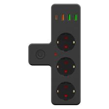 Keyfi Sepet 3'lü Termal Akım Korumalı Priz - 3 USB 1 Type-C 20 W Pd Giriş
