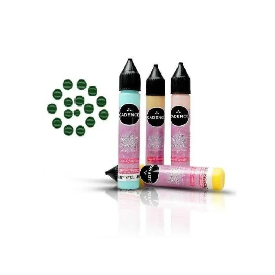 Cadence Orman Yeşili - Renkli İnciler Boyutlu Boncuk Boya 25 ML