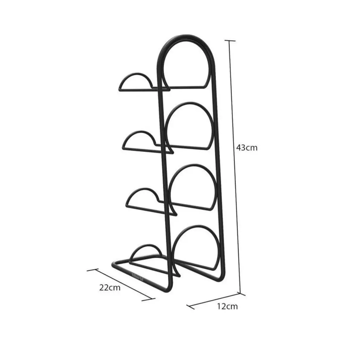 Tekno-tel Metal 4'lü Şaraplık MG024 Siyah