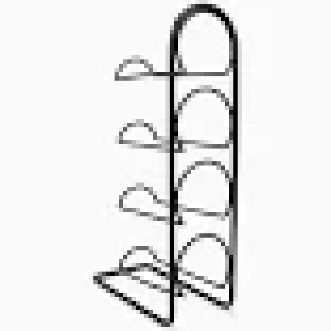 Tekno-tel Metal 4'lü Şaraplık MG024 Siyah