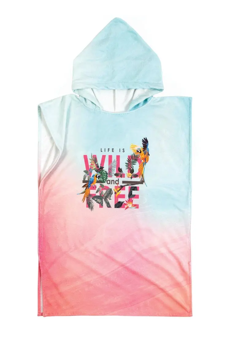 Hamur Sörf Yazlık Panço Kapşonlu Plaj Havlusu Surf Wild