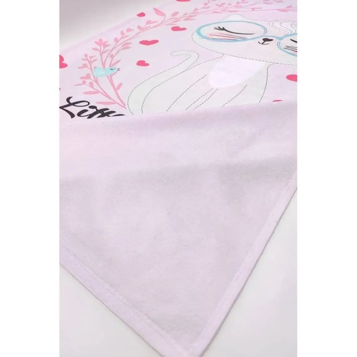 Vevien Home Sevimli Kedi Dijital Baskılı 70X140 cm Çocuk Plaj Havlusu