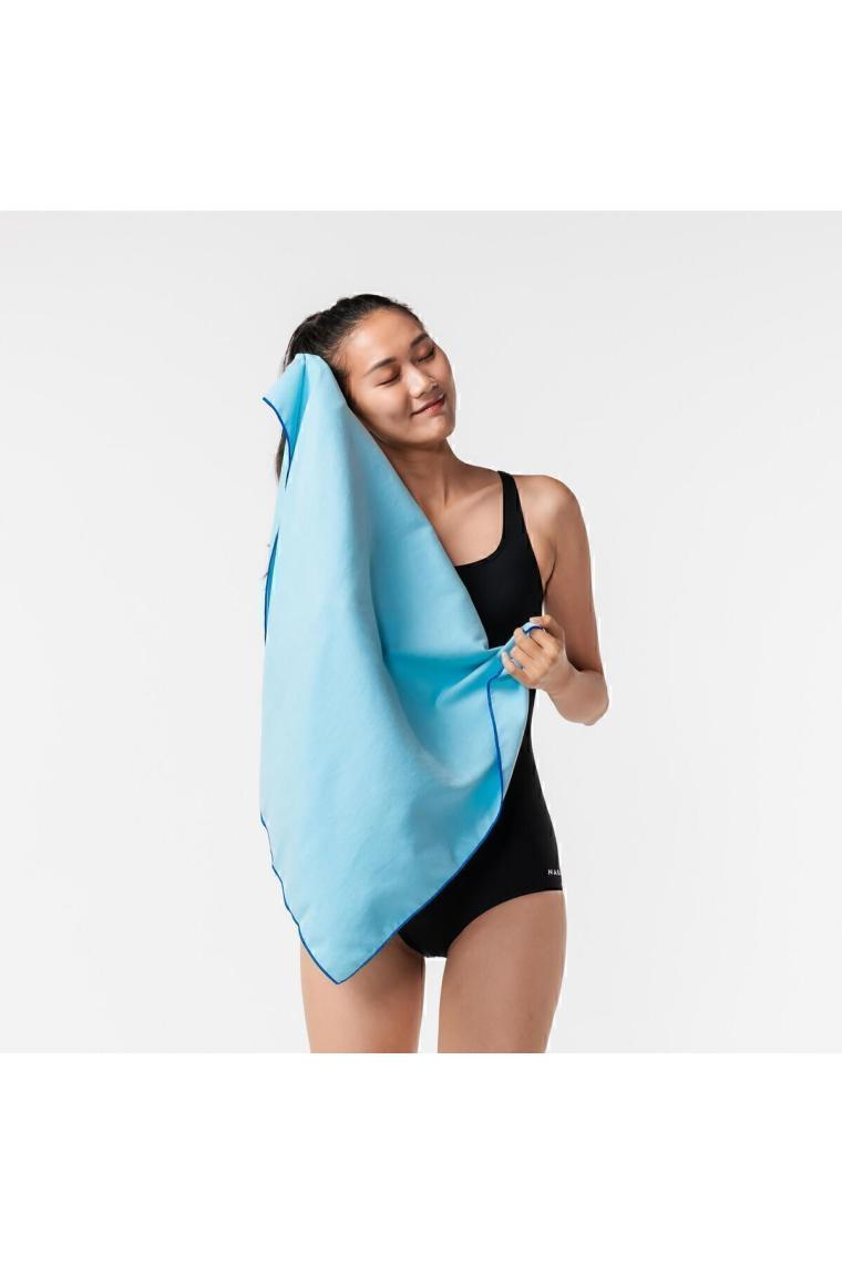 Decathlon Nabaiji Mikrofiber Havlu - L Boy - Açık Yeşil - 80 X 130 Cm