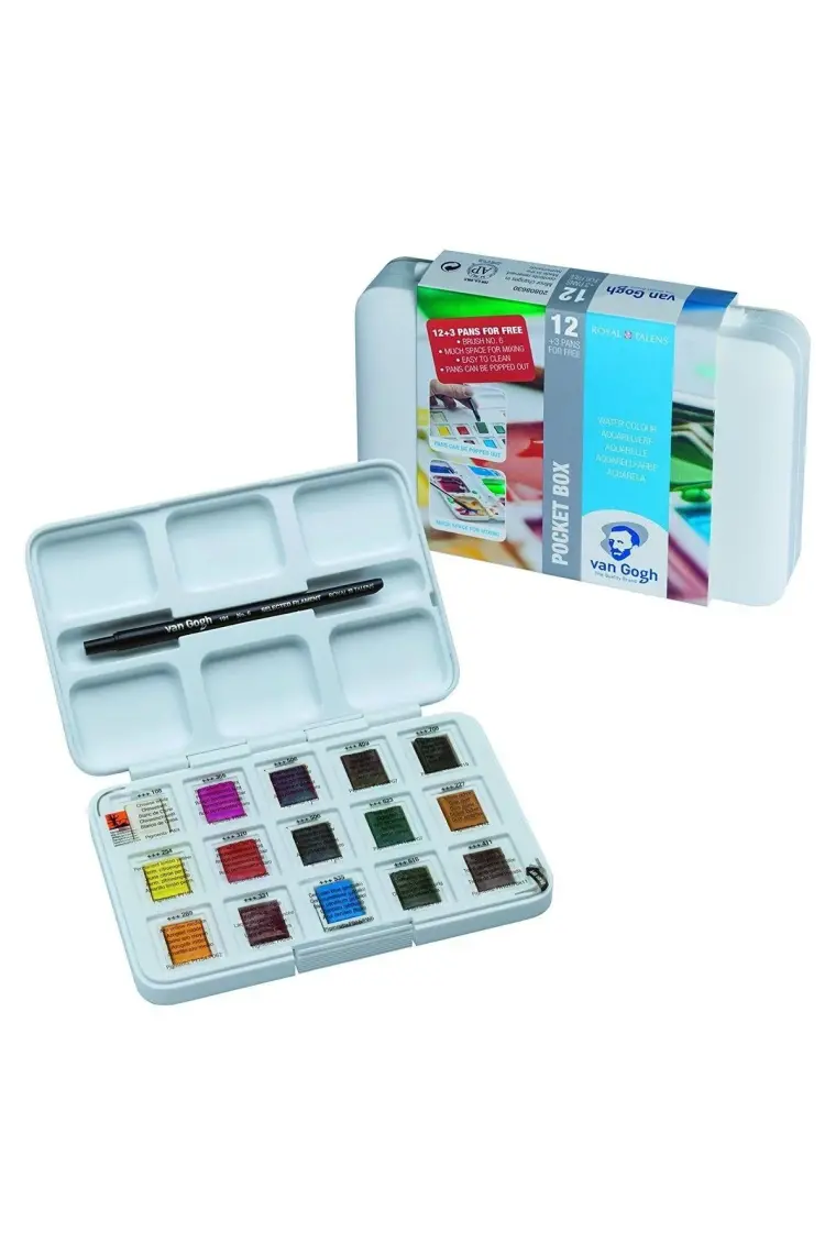 Talens Van Gogh Suluboya Seti 12+3 Renk (Fırça Hediyeli)