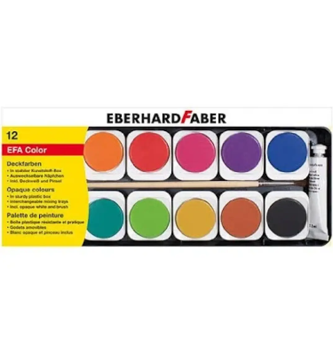 Eberhard Faber Sulu Boya Opak 12 Renk Plastik Kutu