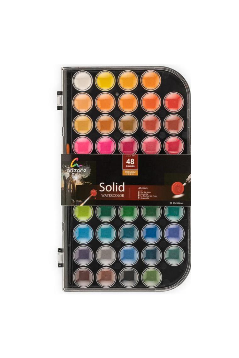 Artzone 48 Renk Tablet Suluboya Seti - Su Hazneli Fırça Hediyeli