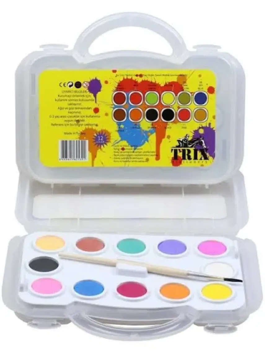 Tri̇x Çantalı Suluboya 12'li