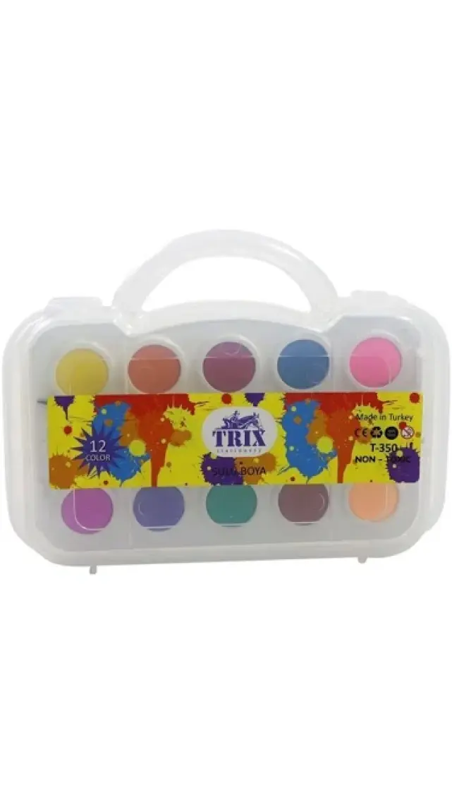 Tri̇x Çantalı Suluboya 12'li