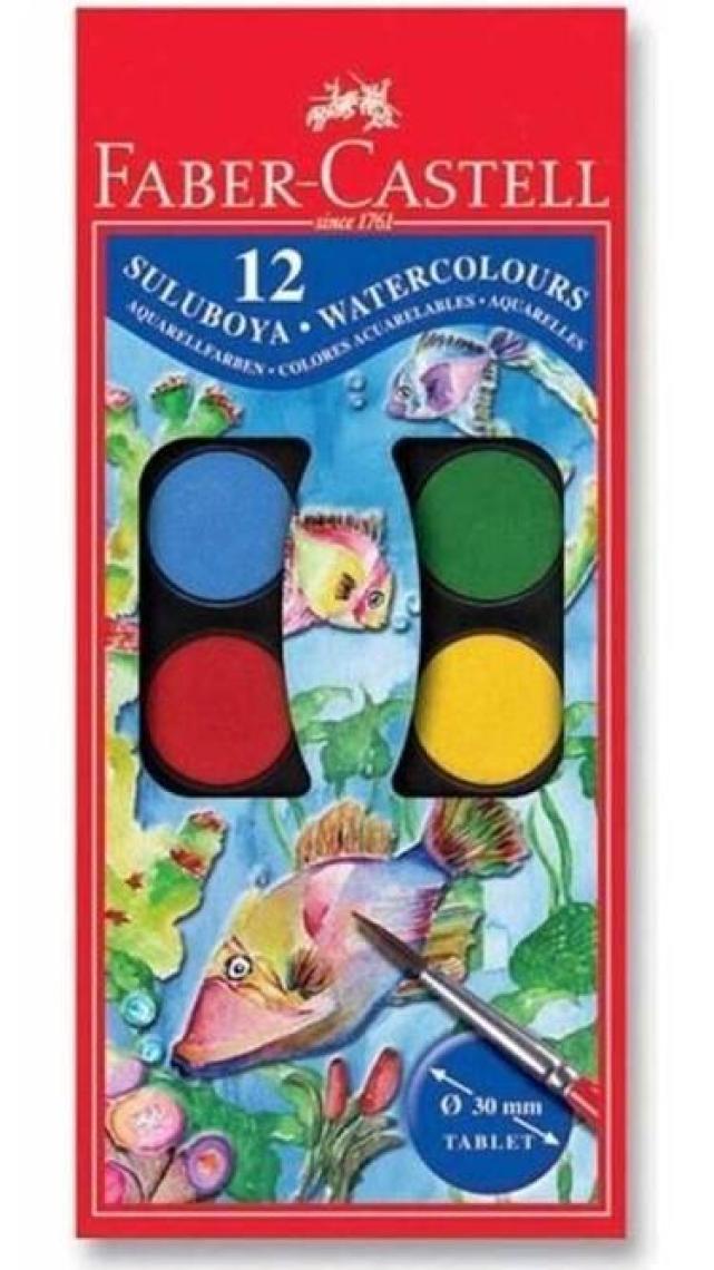 Faber-Castell Sulu boya 12 Renk Büyük Boy