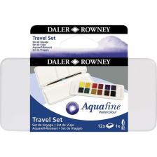 Daler Rowney Seyahat Box Aquafine Suluboya Set 12'li