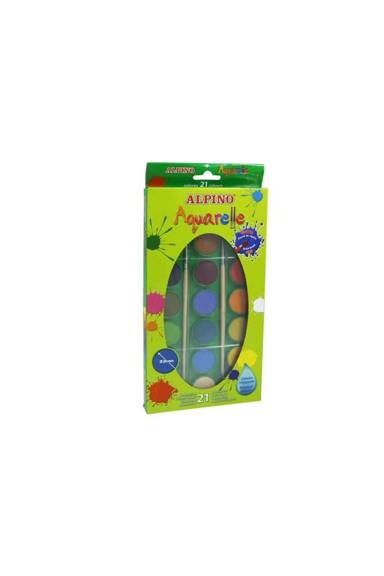 Alpino Suluboya 21 Renk Fırçalı Aq-02