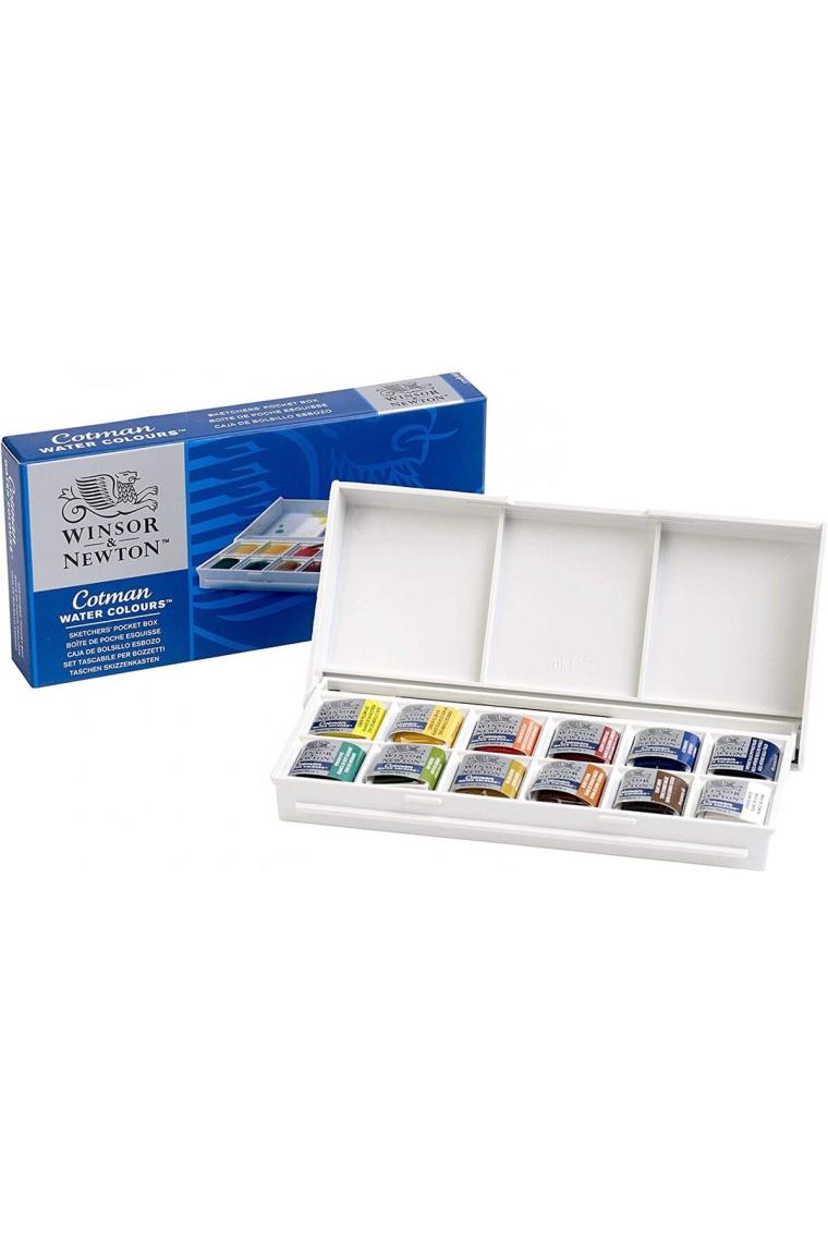 Winsor & Newton Cotman Sulu Boya Cep Tipi 12'Li