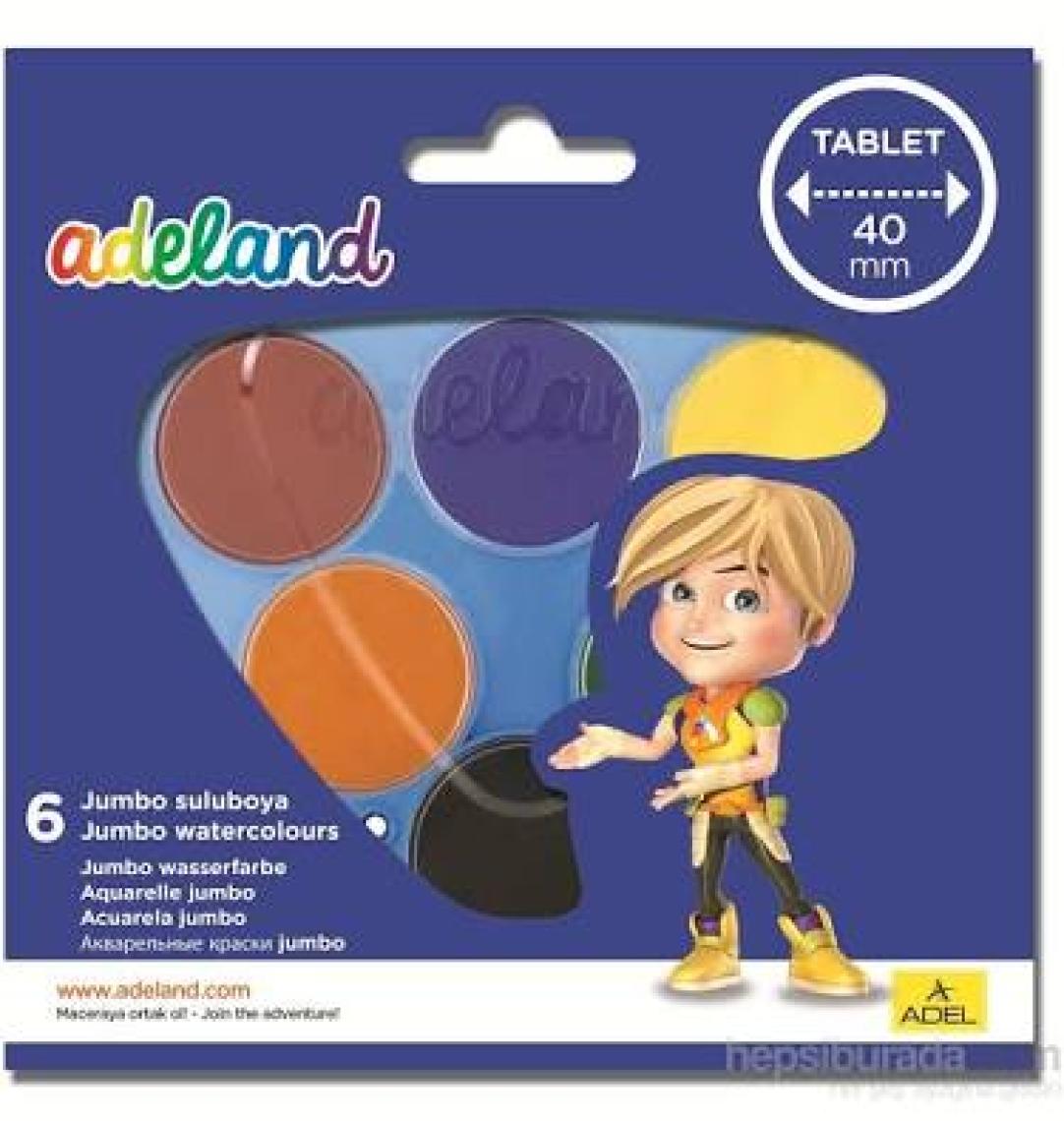 Adeland Jumbo Suluboya 6 Renk (40mm)