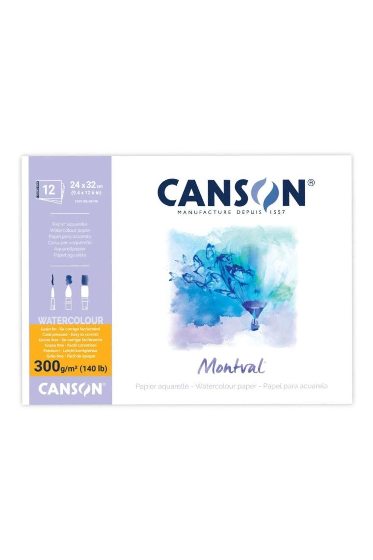 Canson Montval Suluboya Bloğu 24x32cm 12Yaprak 300gr