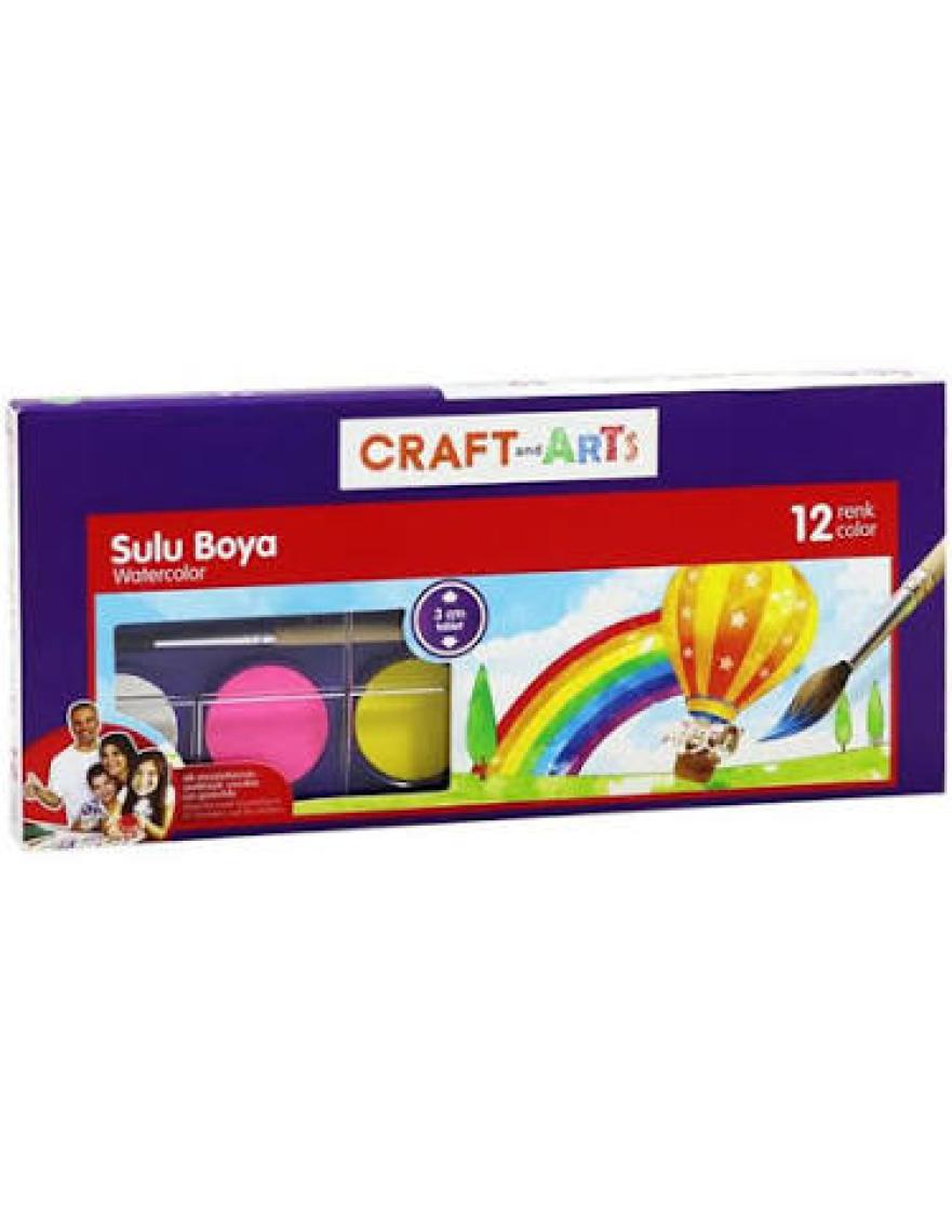 Craft And Arts Sulu Boya 12 Renk 28Mm Çap
