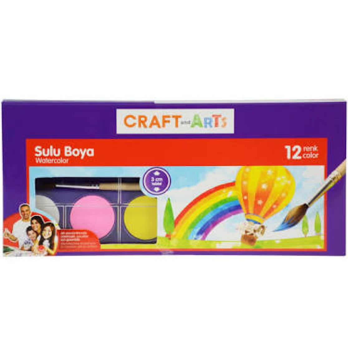 Craft And Arts Sulu Boya 12 Renk 28Mm Çap
