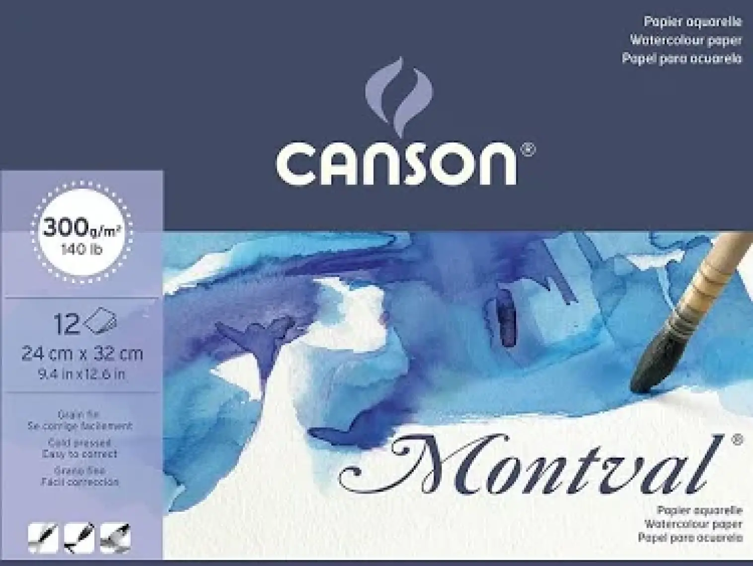 Canson Montval Suluboya Bloğu 24x32cm 12Yaprak 300gr