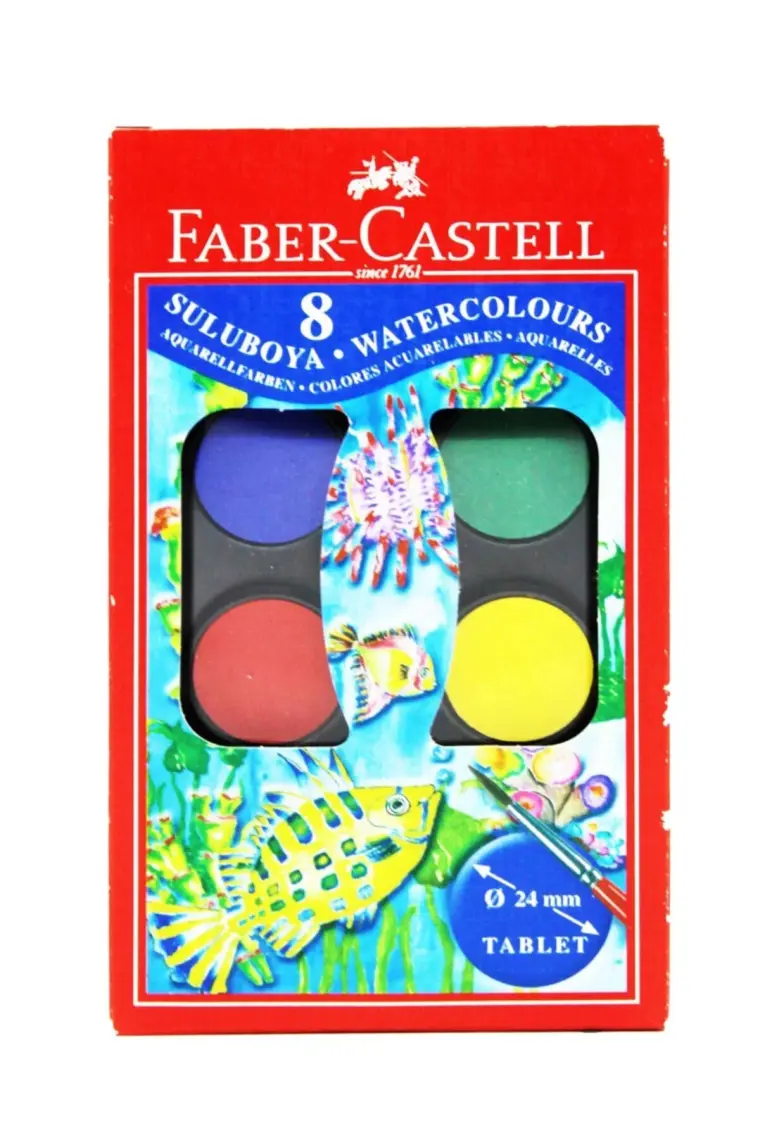 Faber-Castell Redline Suluboya 8 Renk Küçük Boy (5292125008)