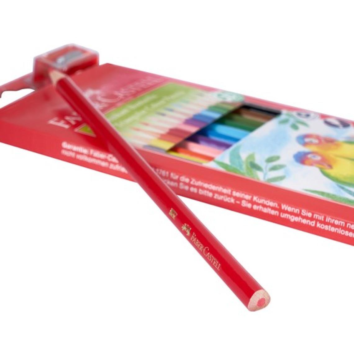 Faber-Castell Üçgen Kuru Boya Kalemi 12'li + Kalemtıraş