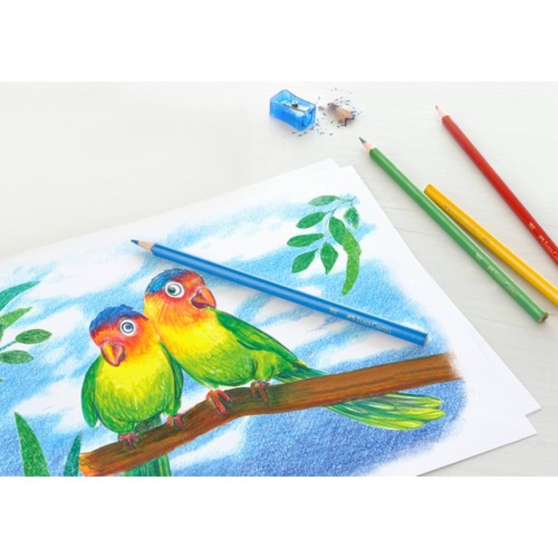 Faber-Castell Üçgen Kuru Boya Kalemi 12'li + Kalemtıraş