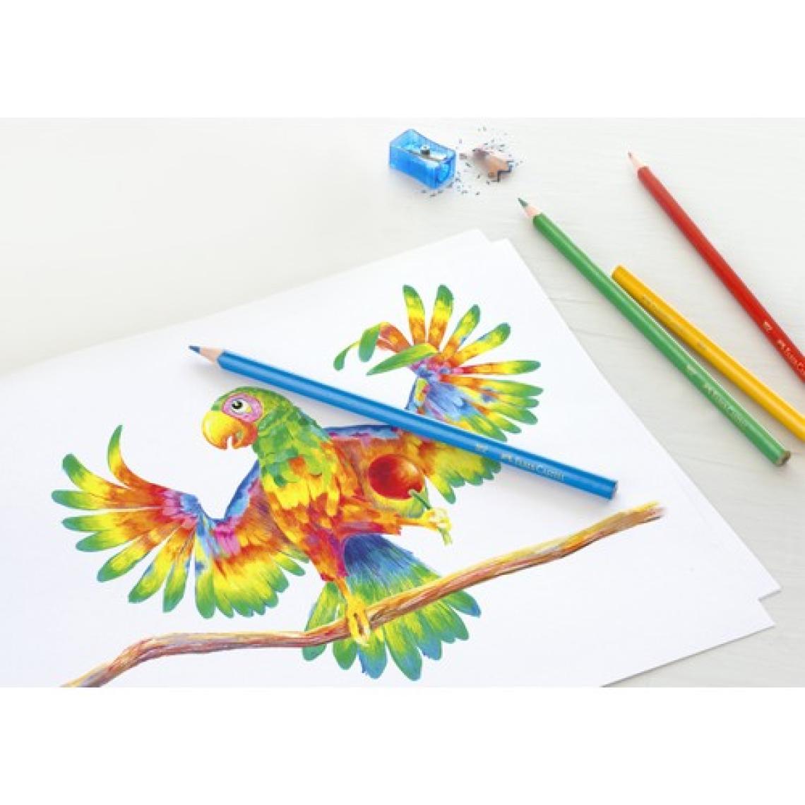 Faber-Castell Üçgen Kuru Boya Kalemi 12'li + Kalemtıraş