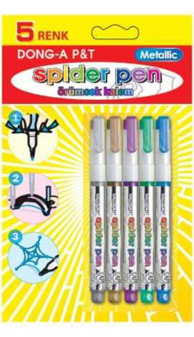 Dong-A Pop Corn Color Isıtılınca Kabaran Boya Kalemi 5'li Set Bilyalı Uc