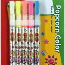 Dong-A Pop Corn Color Isıtılınca Kabaran Boya Kalemi 5'li Set Bilyalı Uc