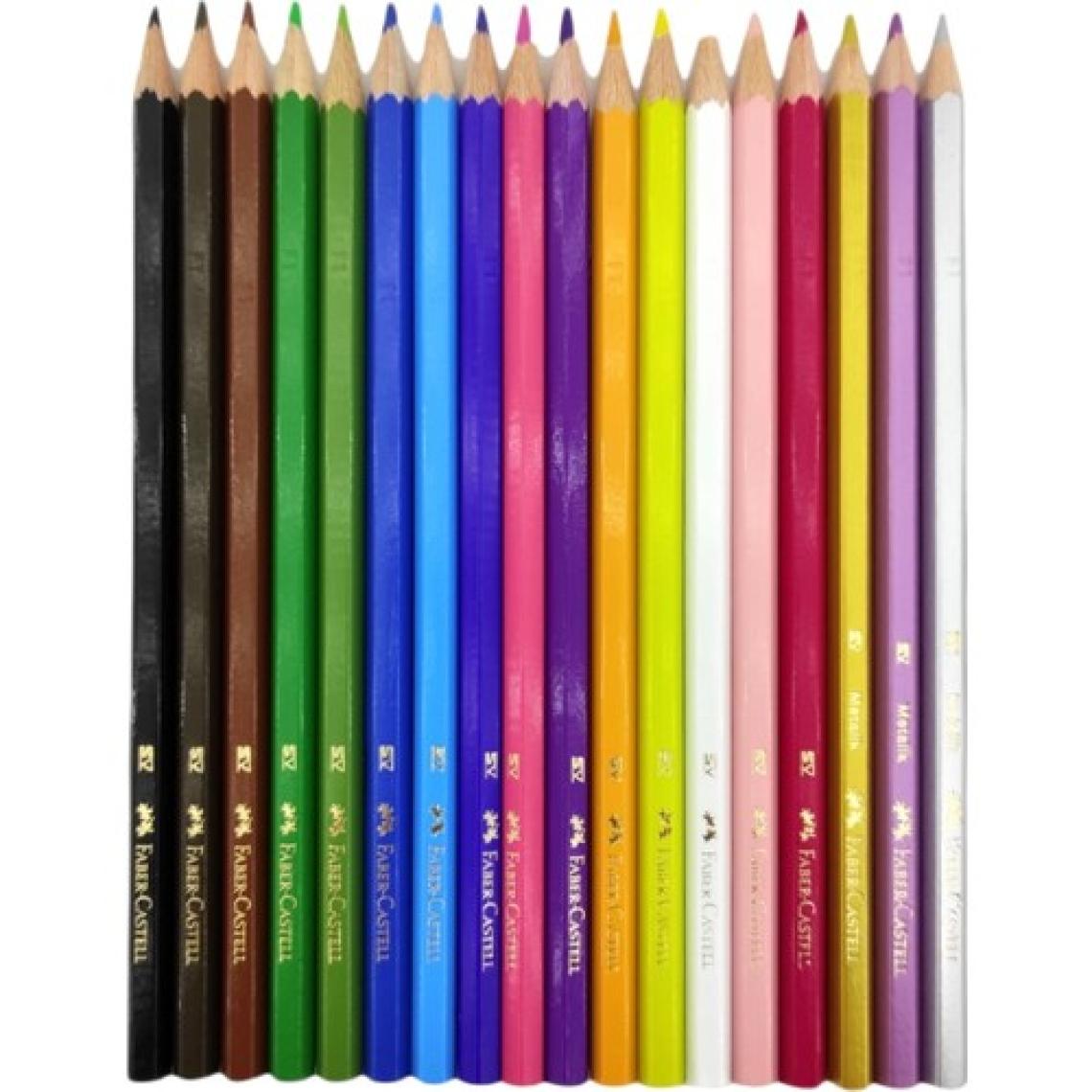 Faber 15+3 Metalik Kuru Boya Kalemi Tam Boy