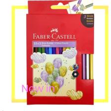 Faber 15+3 Metalik Kuru Boya Kalemi Tam Boy