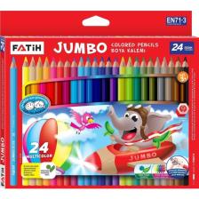 Fatih Jumbo 24 Parça Renkli Kuru Boya Kalemi Seti - 17,5 cm