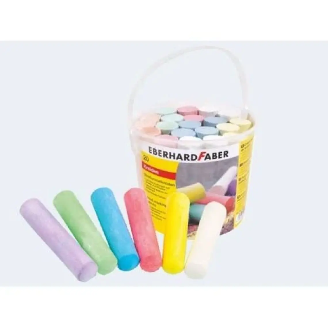 Eberhard Faber Sokak İşaretleme Pasteli - 20 Parça, Karışık Renkler, 10 cm Silindirik