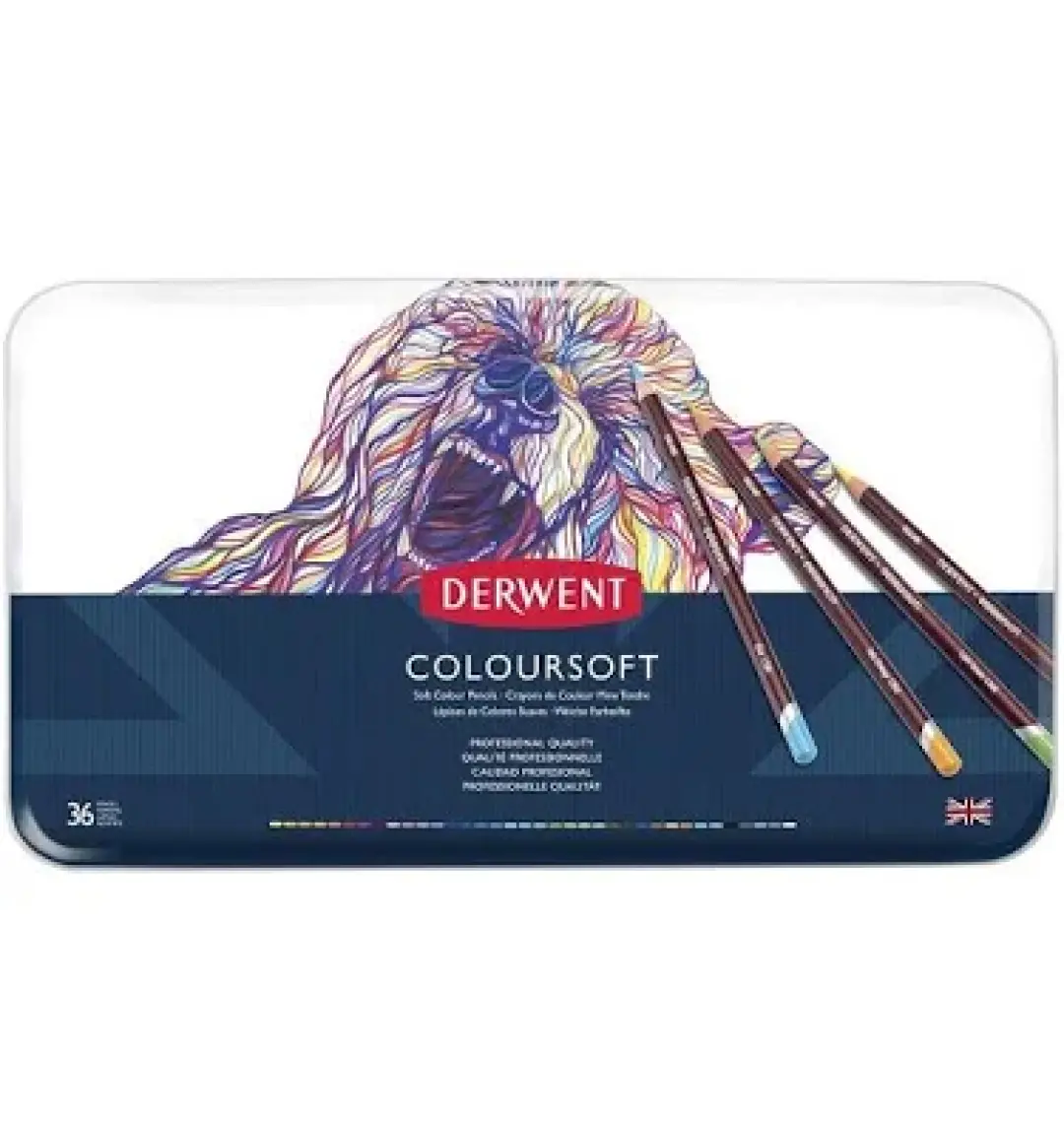 Derwent Coloursoft Kuru Boya Kalemi 36LI Set