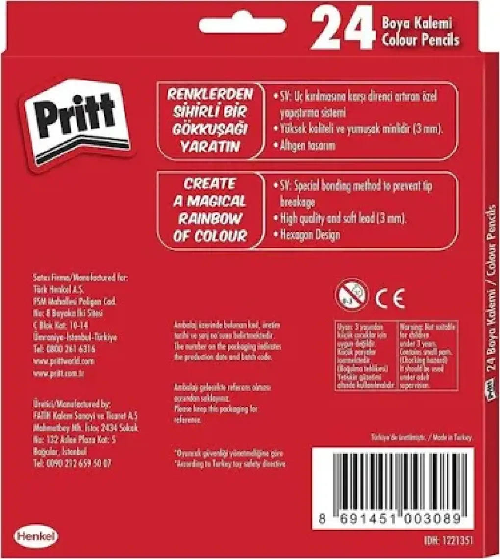 Pritt Kuruboya Uzun 24'lü