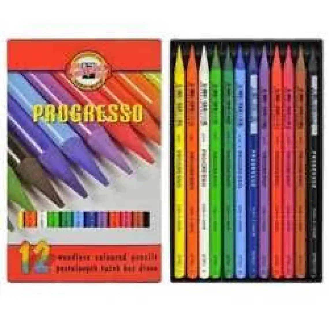 Koh-i Noor Progresso Ahşapsız Kuru Boya Seti 12'li N:8756