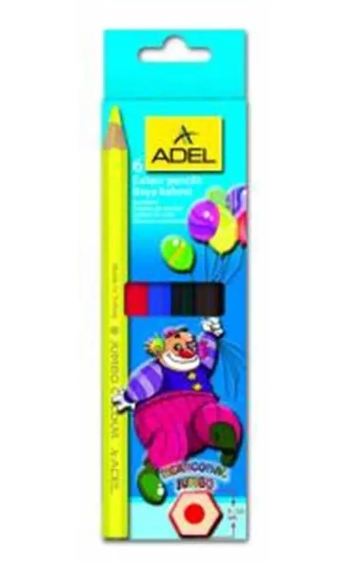 Adel Jumbo Hexa Boya Kalemi 12 Renk Tam Boy