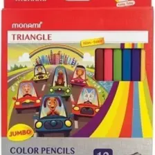 Monami Triangle Jumbo Üçgen Kuru Boya 12 Renk Mkb145012