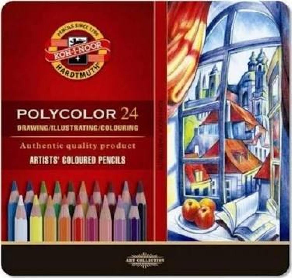 Koh-i Noor Polycolor Kuru Boya Kalemi 24'lü N:3824