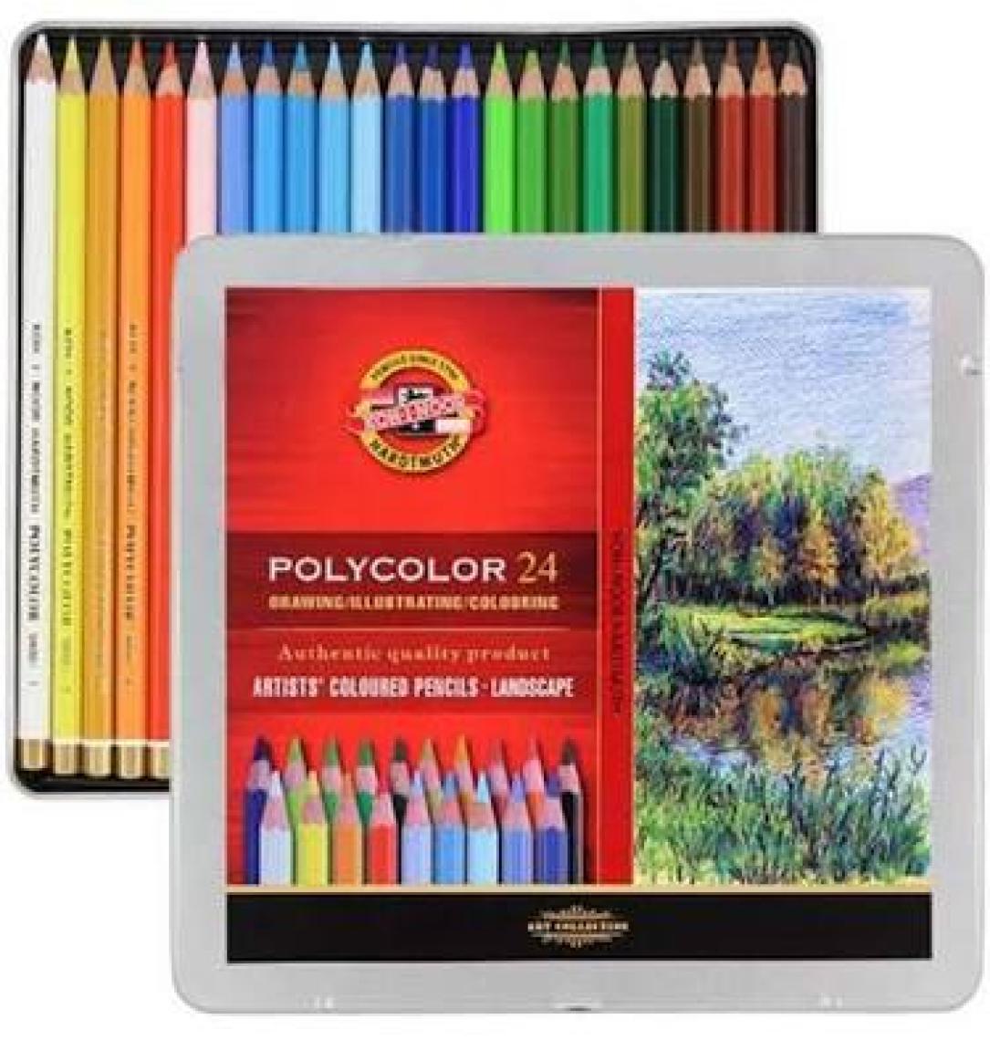 Koh-i Noor Polycolor Kuru Boya Kalemi 24'lü N:3824