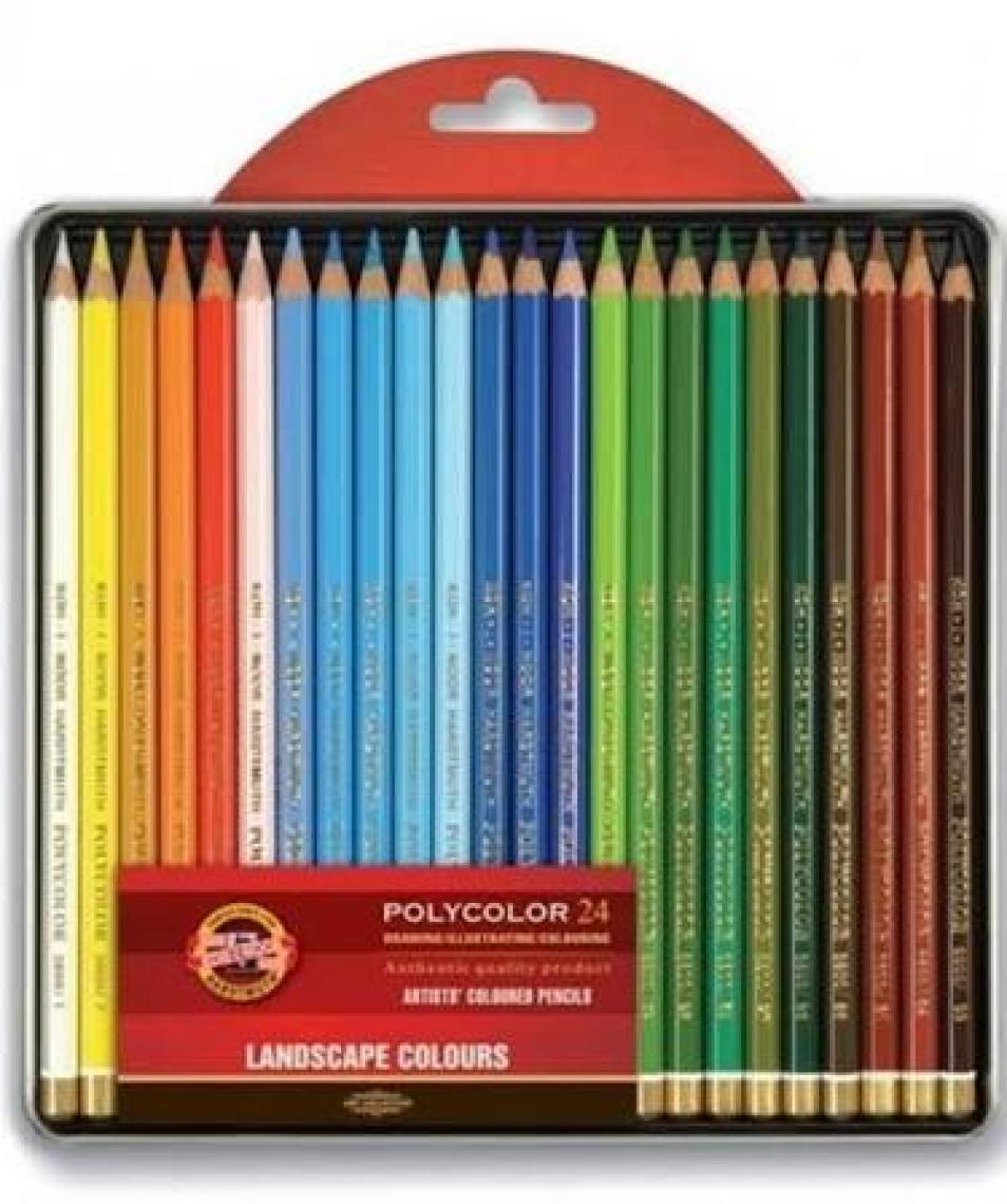Koh-i Noor Polycolor Kuru Boya Kalemi 24'lü N:3824