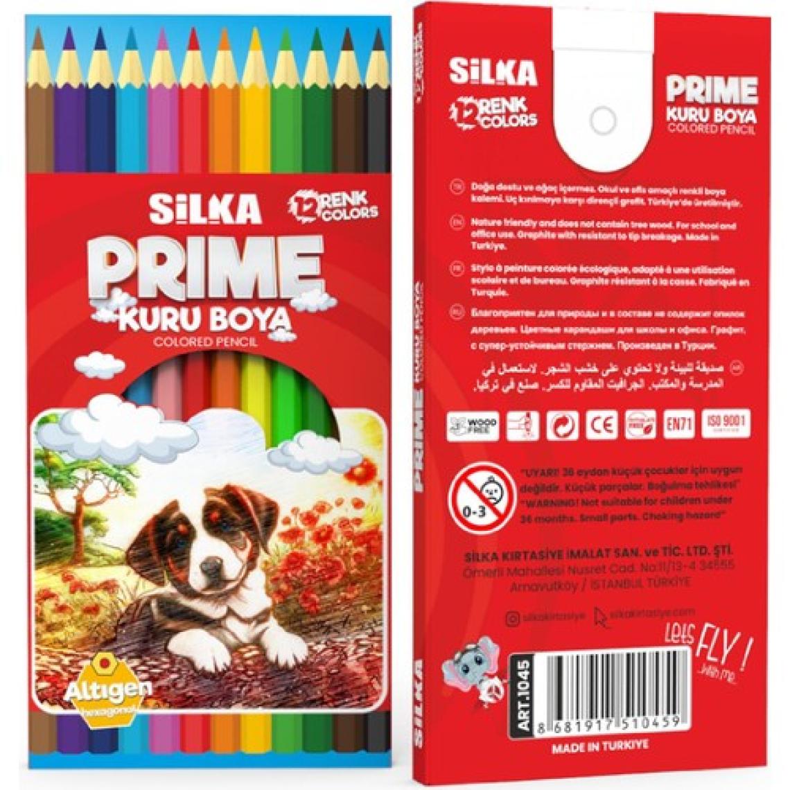Silka Prime 12'li Tam Boy Kuru Boya Kalemi (ART.1045)